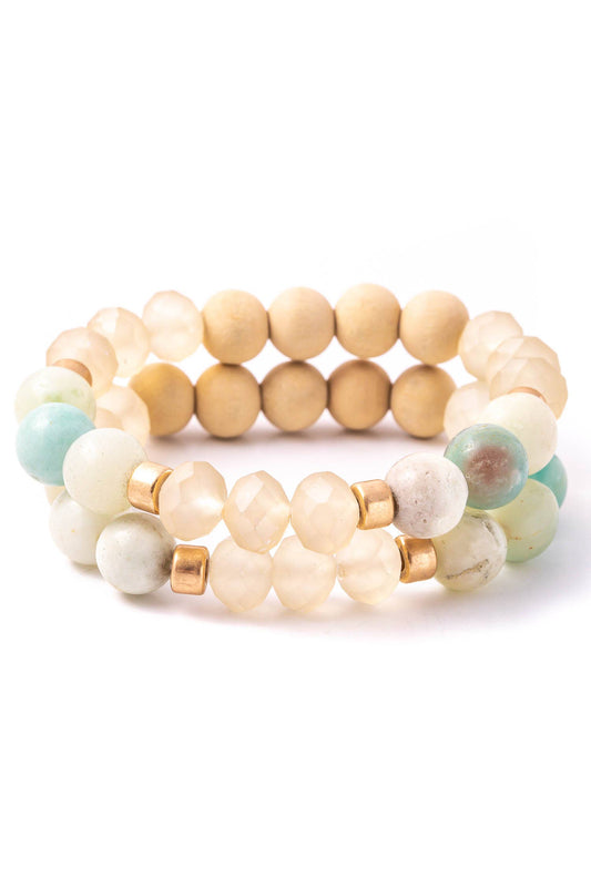 Layered Mix Beaded Bracelets Set
