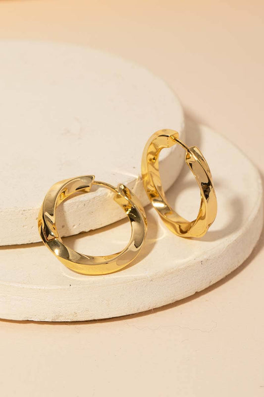 Circle Twist Hoop Earrings