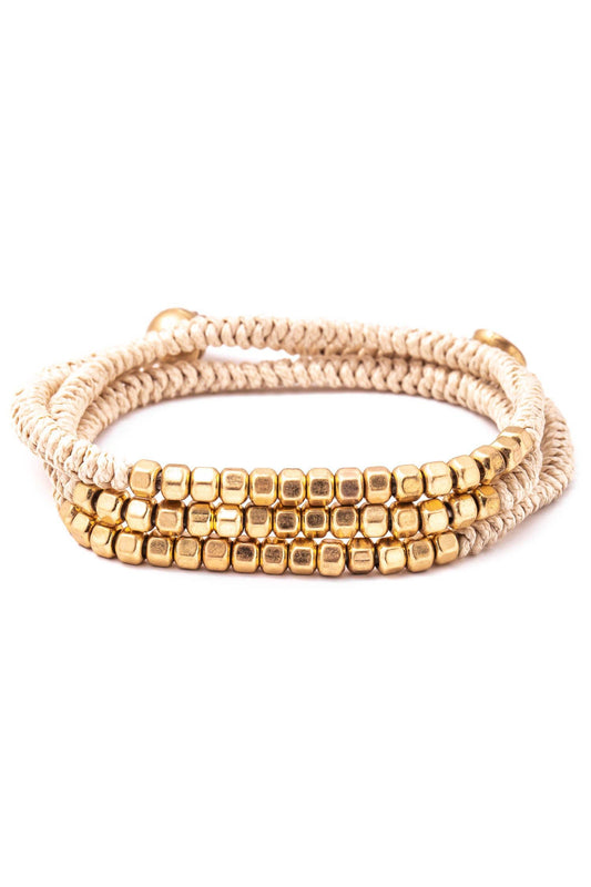 Mini Beaded Cord Bracelet Set