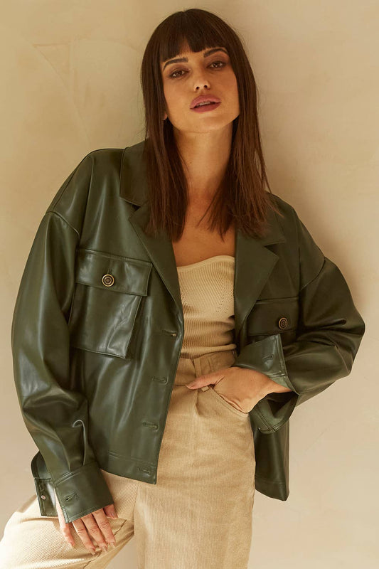Brooklyn Vegan Leather Jacket