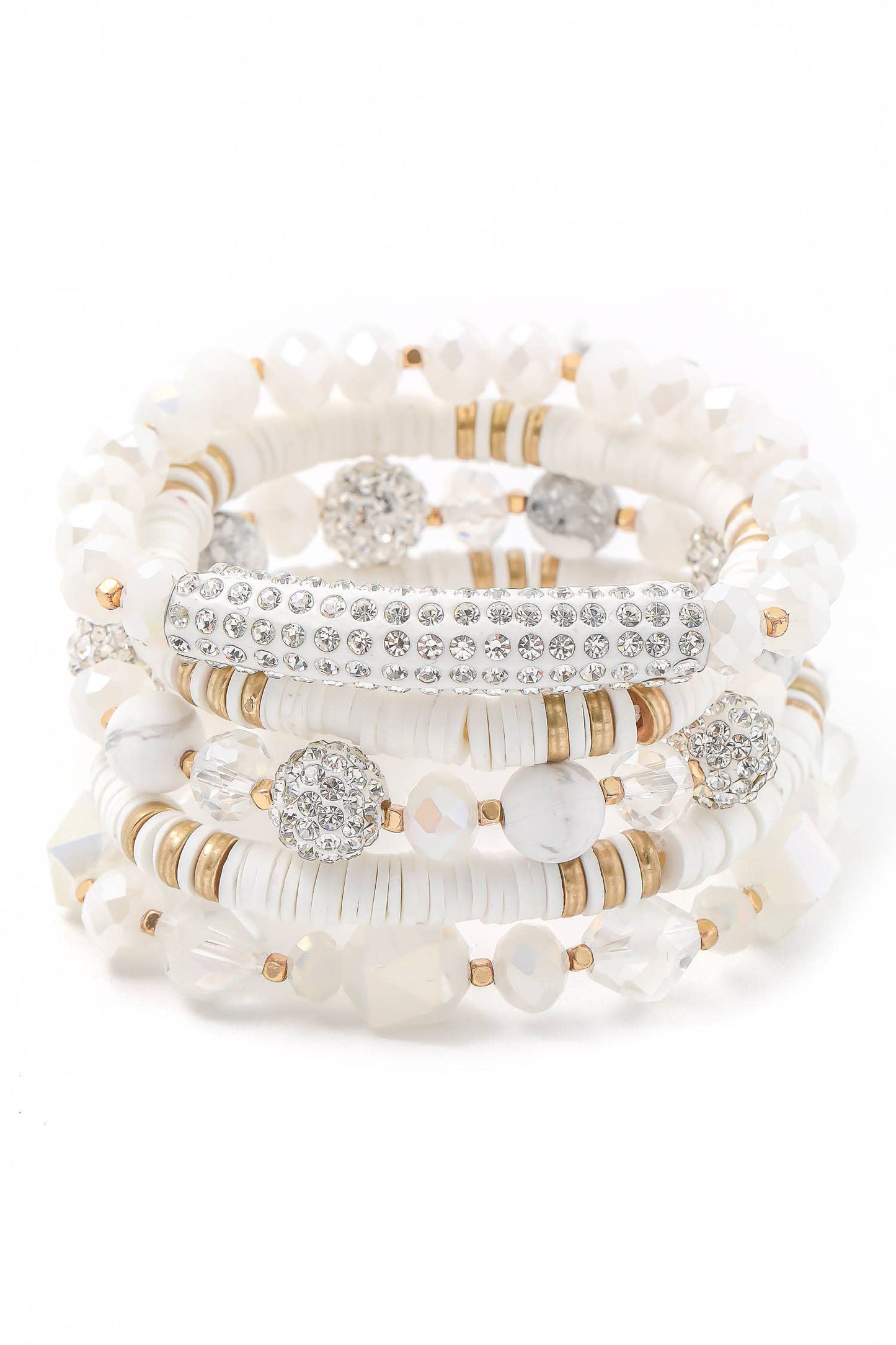 Beaded Disc Bracelet Set