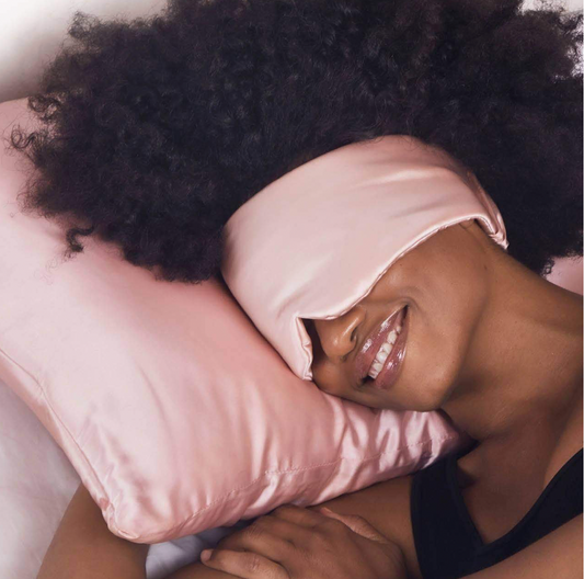 Satin Pillow Eye Mask - Blush