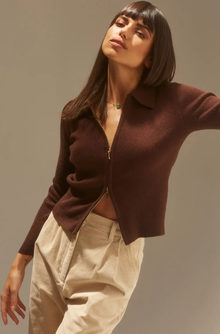 Palmer Cardigan in Chestnut
