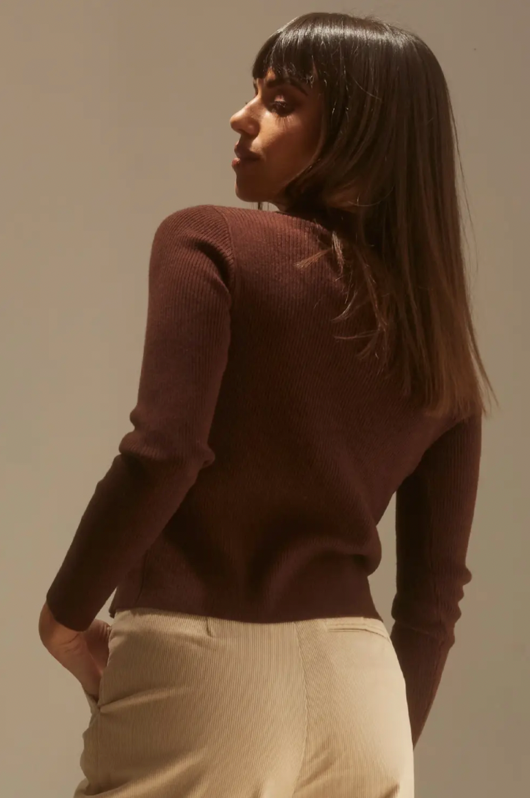 Palmer Cardigan in Chestnut