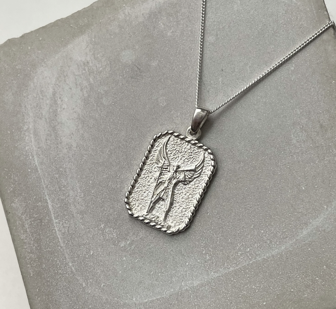 Archangel Gabriel Necklace in Sterling Silver