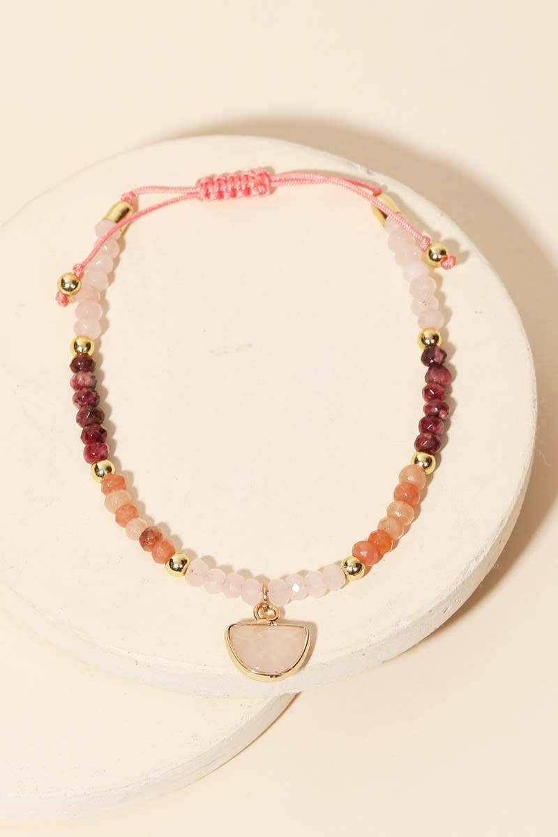 Glass Beaded Adjustable Bracelet