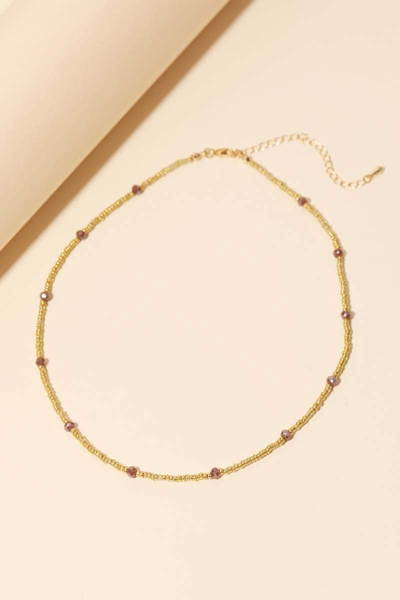 Dainty Bead Station Necklace