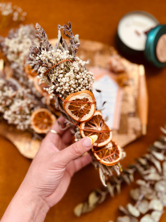 Citrus Harvest Sage Smudge Bouquet