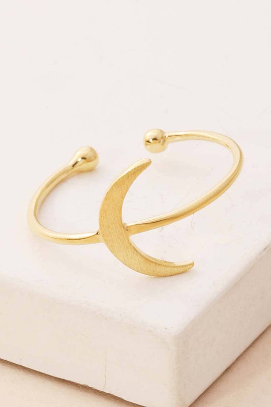 Delicate Moon Crescent Ring