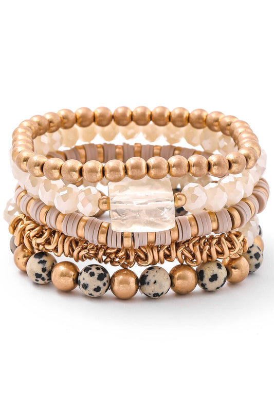 Beaded Stone Bracelet Set